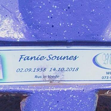 SOUNES Fanie 1958-2018