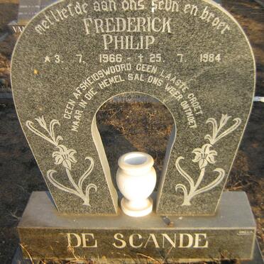 SCANDE Frederick Philip, de 1966-1984