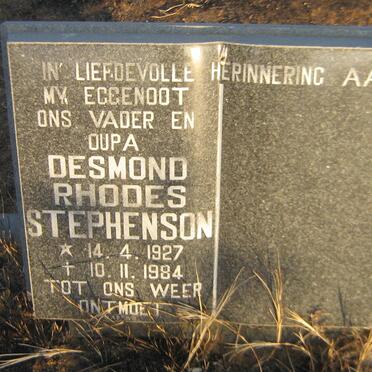 STEPHENSON Desmond Rhodes 1927-1984
