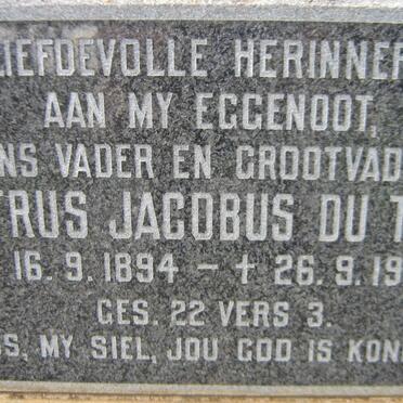 TOIT Petrus Jacobus, du 1894-1975