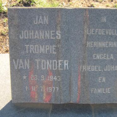 TONDER Jan Johannes, van 1943-1977