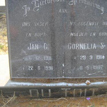 TOIT Jan C., du 1911-1991 &amp; Cornelia S.C. 1914-1987