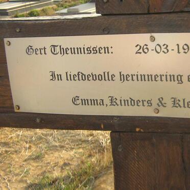 THEUNISSEN Gert 1946-2015