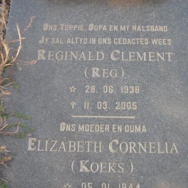 TURNER Reginald Clement 1938-2005 &amp; Elizabeth Cornelia 1944-