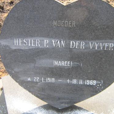 VYVER Hester P., van der nee MAREE 1918-1969