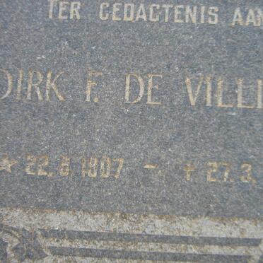 VILLIERS Dirk F., de 1907-1965