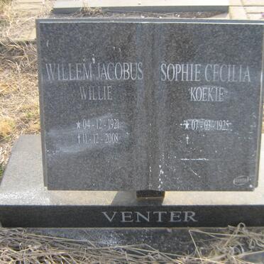 VENTER Willem Jacobus 1921-2008 &amp; Sophie Cecilia 1925-