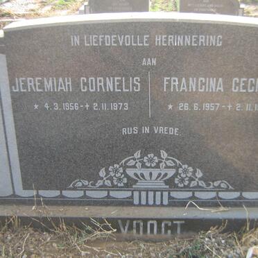 VOOGT Jeremiah Cornelis 1956-1973 &amp; Francina Cecilia 1957-1973