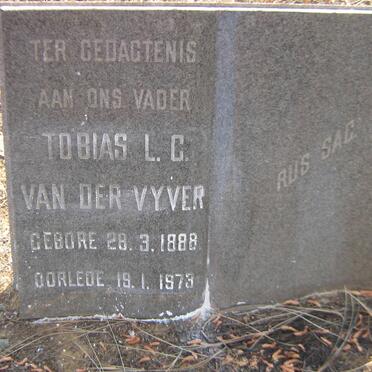 VYVER Tobias L.C., van der 1888-1973