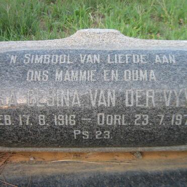 VYVER Louisa Gesina, van der 1916-1978