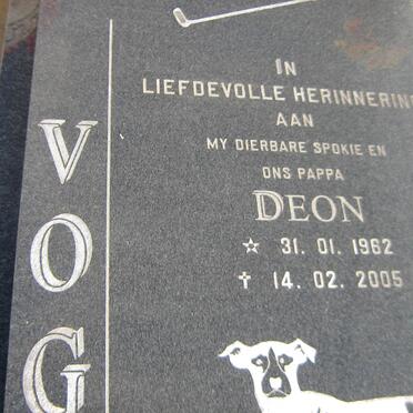 VOGEL Deon 1962-2005 &amp; Kotie 1964-