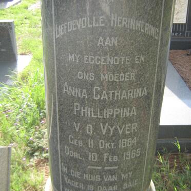 VYVER Hendrik Petrus, van der 1881-1943 &amp; Anna Catharina Phillippina 1884-1965