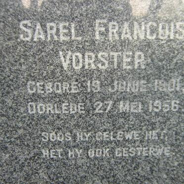 VORSTER Sarel Francois 1901-1956