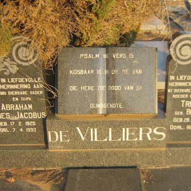 VILLIERS Abraham Johannes Jacobus, de 1925-1993 &amp; Trixie BOSMAN 1924-1983