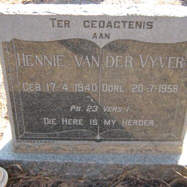 VYVER Hennie, van der 1940-1958