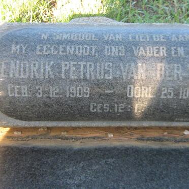 VYVER Hendrik Petrus, van der 1909-1967