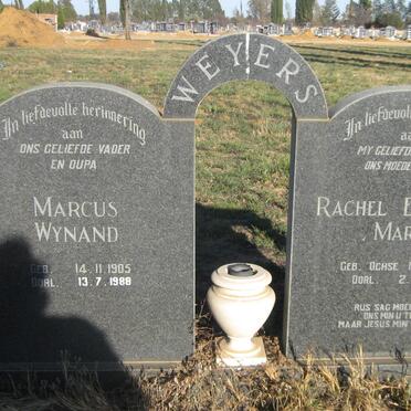 WEYERS Marcus Wynand 1905-1988 &amp; Rachel Elizabeth Maria OCHSE 1903-1981