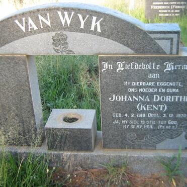 WYK Johanna Dorithea, van nee KENT 1918-1970