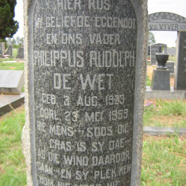 WET Philippus Rudolph, de 1923-1959