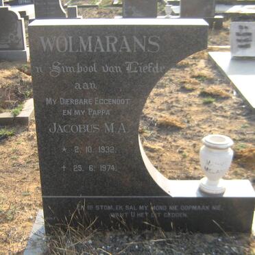 WOLMARANS Jacobus M.A. 1932-1974
