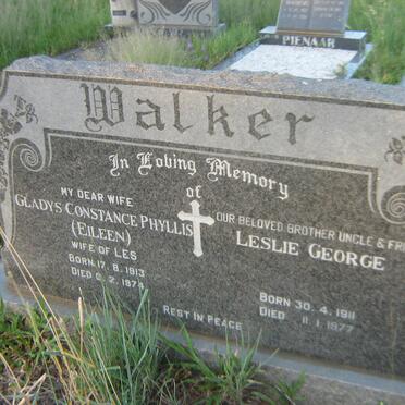 WALKER Leslie George 1911-1977 &amp; Gladys Constance Phyllis 1913-1974