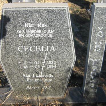 WESTHUIZEN Cecelia, van der 1930-1994