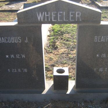 WHEELER Jacobus J. 1914-1976 &amp; Beatrix H. 1915-1990