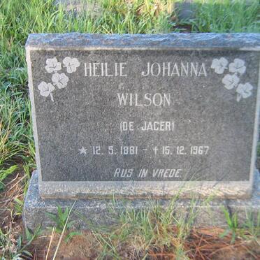 WILSON Heilie Johanna nee DE JAGER 1881-1967