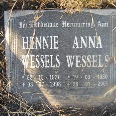 WESSELS Hennie 1930-1998 &amp; Anna 1930-2005