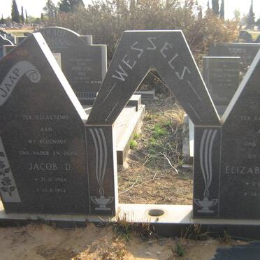 WESSELS Jacob D. 1904-1974 &amp; Elizabeth W. 1920-2002