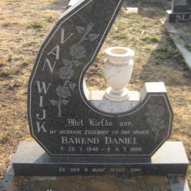 WIJK Barend Daniel, van 1948-1989