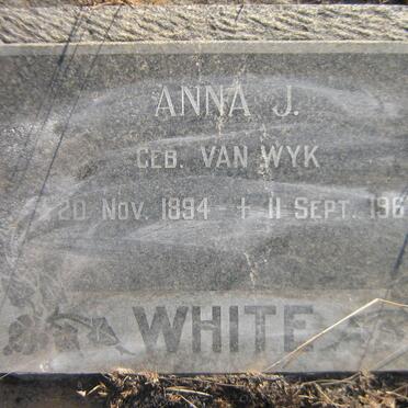 WHITE Anna J. nee VAN WYK 1894-1967