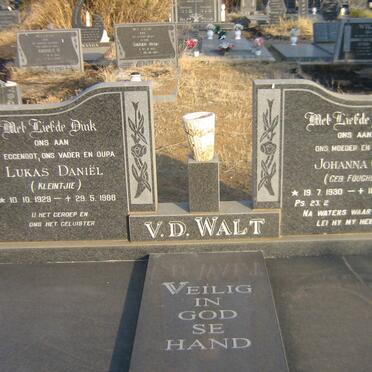 WALT Lukas Daniel, v.d. 1929-1988 &amp; Johanna C.W. FOUCHE 1930-1990