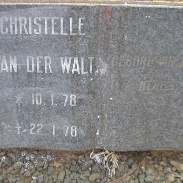 WALT Christelle, van der 1978-1978