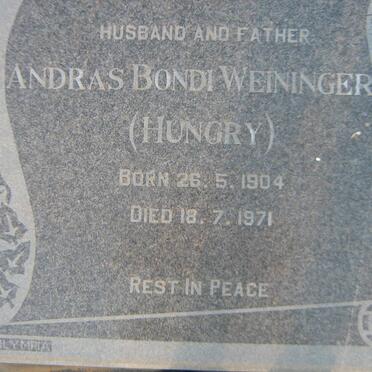WEININGER Andras Bondi 1904-1971