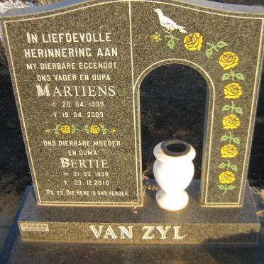 ZYL Martiens, van 1939-2003 &amp; Bertie 1939-2010