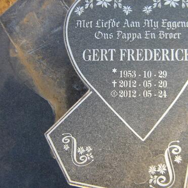 ? Gert Frederick 1953-2012