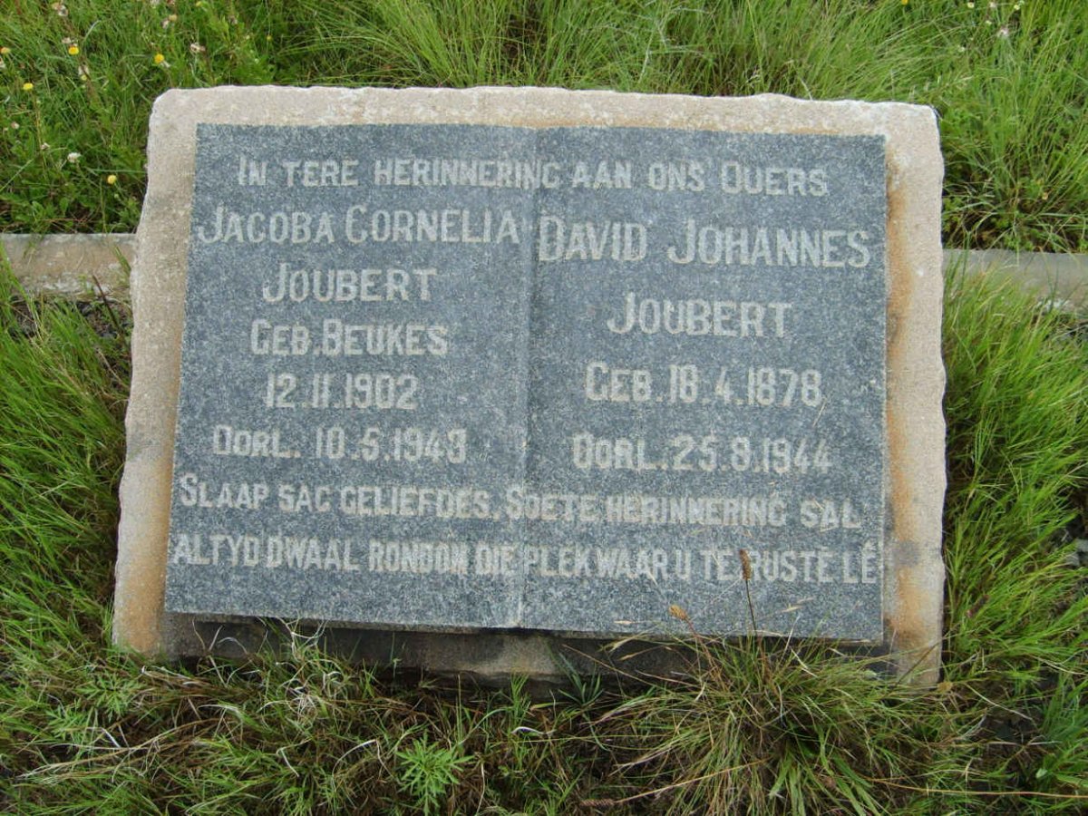 JOUBERT David Johannes 1878-1944 &amp; Jacoba Cornelia BEUKES 1902-1943