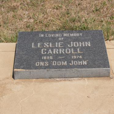 CARROLL Leslie John 1895-1974