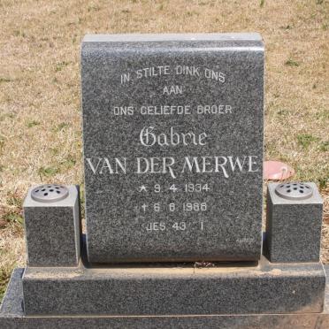 MERWE Gabriel, van der 1934-1986