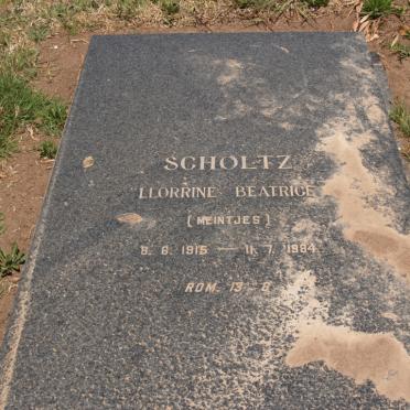 SCHOLTZ Llorrine Beatrice nee MEINTJES 1915-1984