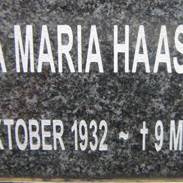 HAASBROEK Anna Maria 1932-2016