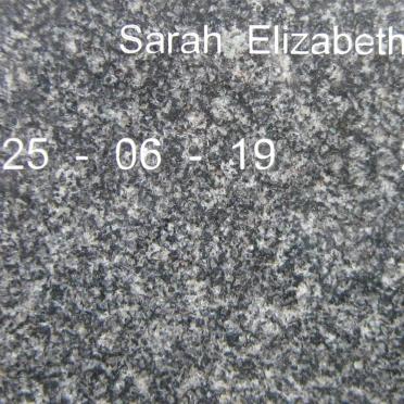 VORSTER Sarah Elizabeth 1925-2010