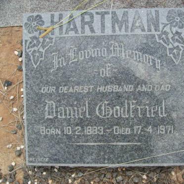 HARTMAN Daniel Godfried 1883-1971