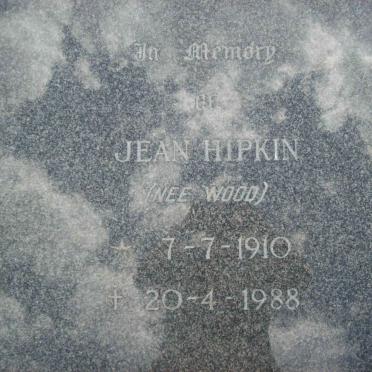 HIPKIN Jean nee WOOD 1910-1988