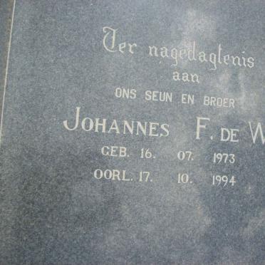 WET Johannes F., de 1973-1994