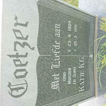 COETZER Katie K.G. 1904-1991