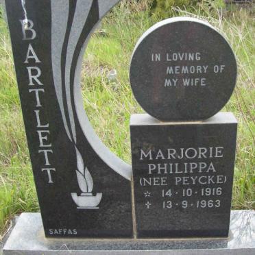 BARTLETT Marjorie Philippa nee PEYCKE 1916-1963