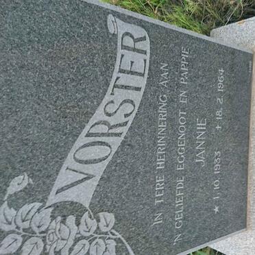 VORSTER Jannie 1933-1964