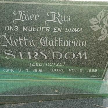 STRYDOM Aletta Catharina nee KOTZE 1916-1998